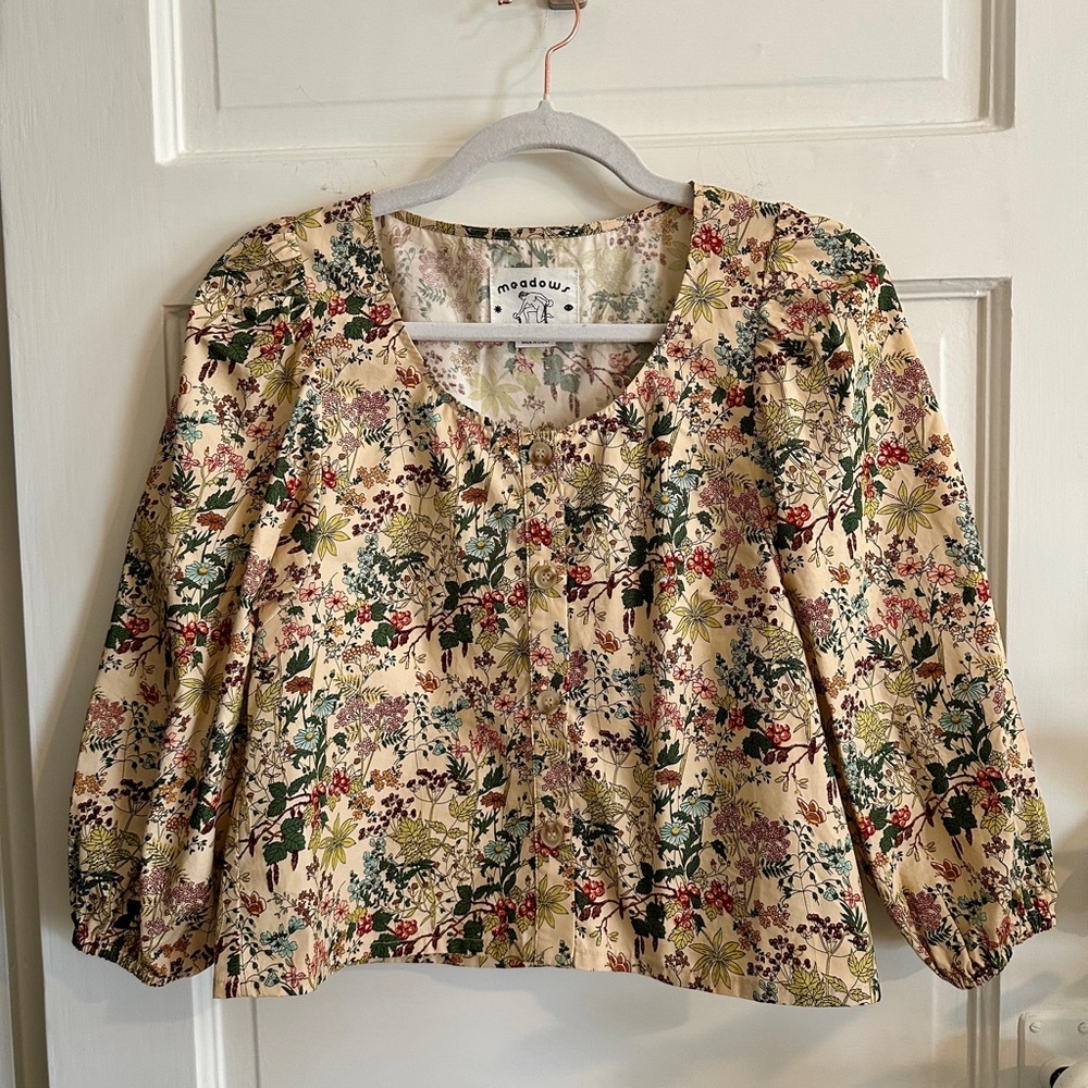 NEW MEADOWS Floral Blouse,‎ Sz S - Picture 2 of 13